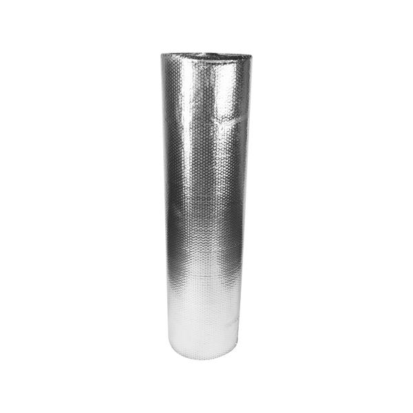Isolatiefolie op rol 125cm x 50m x 3mm (Aluminium + Bubbelfolie + Aluminium)